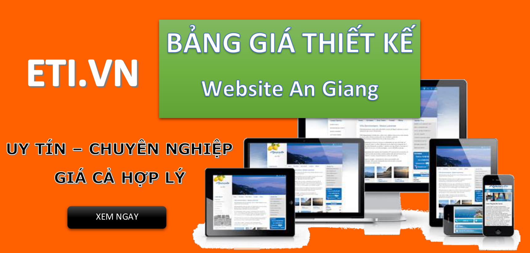 Bảng giá Thiết kế website tại An Giang