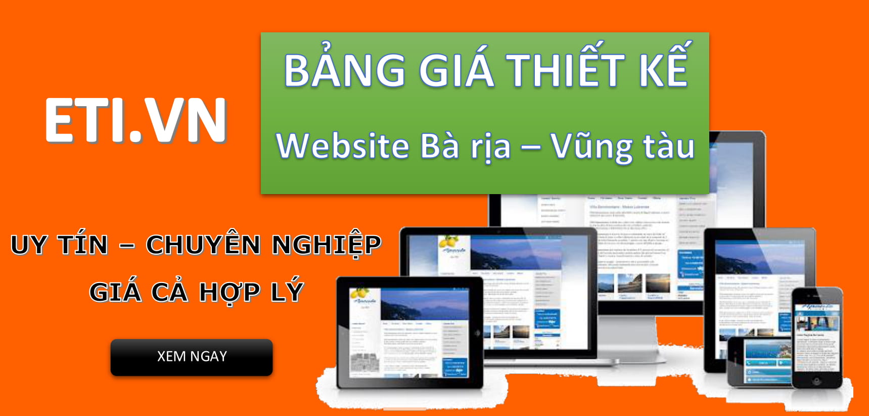 Bảng giá Thiết kế website tại Bà rịa – Vũng tàu