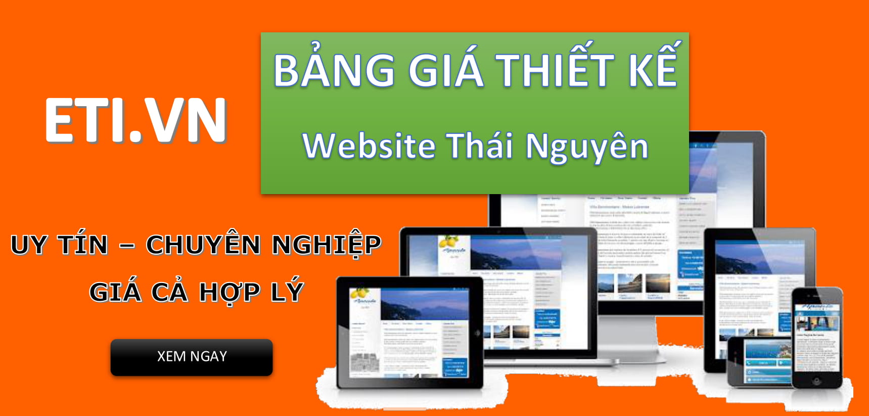 Bảng giá Thiết kế website tại Thái Nguyên