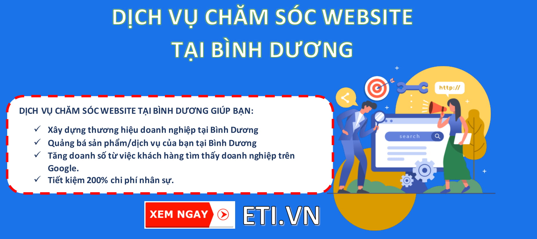 Dịch vụ chăm sóc website tại Bình Dương