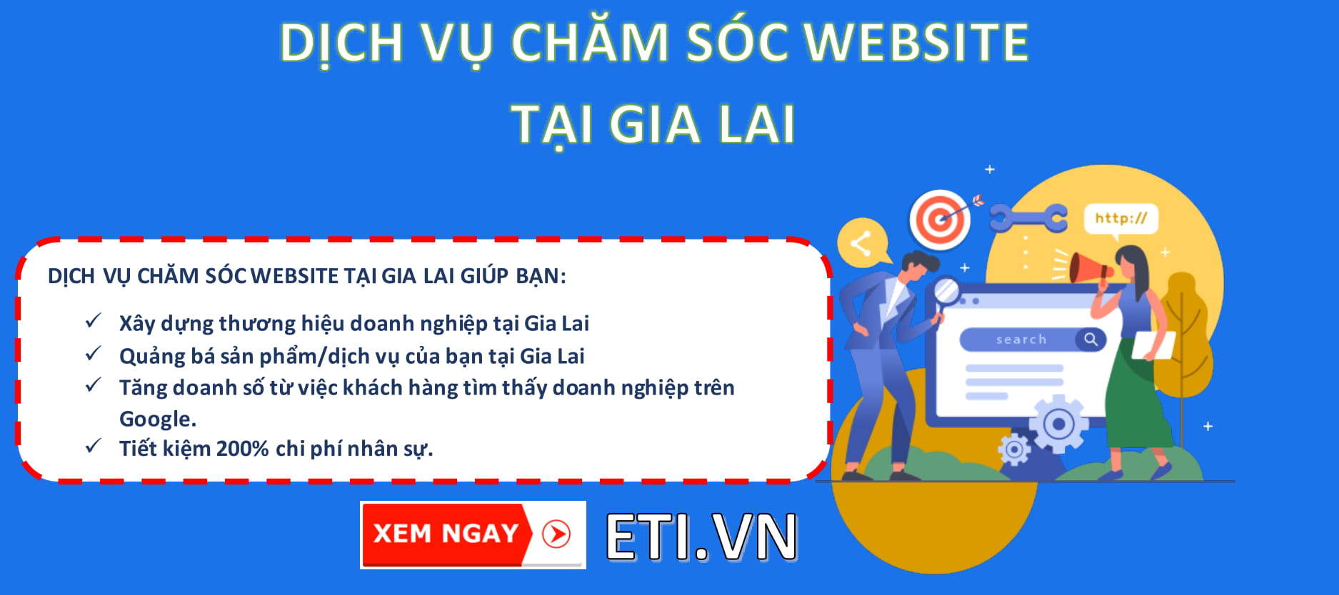 Dịch vụ chăm sóc website tại Gia Lai