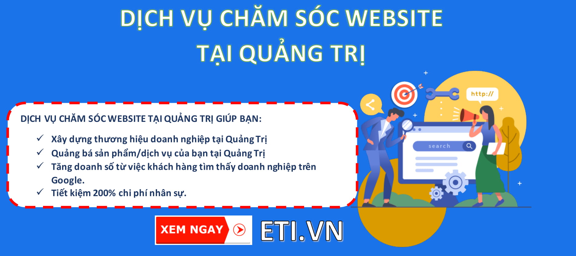 Dịch vụ chăm sóc website tại Quảng Trị