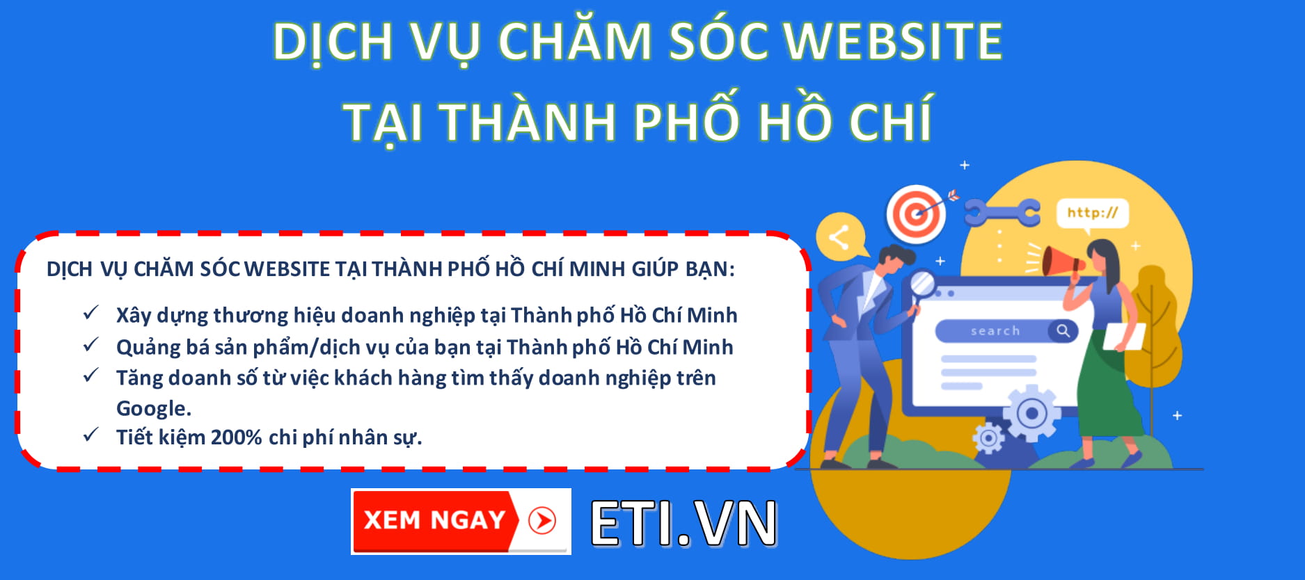 Dịch vụ chăm sóc website tại Thành phố Hồ Chí Minh