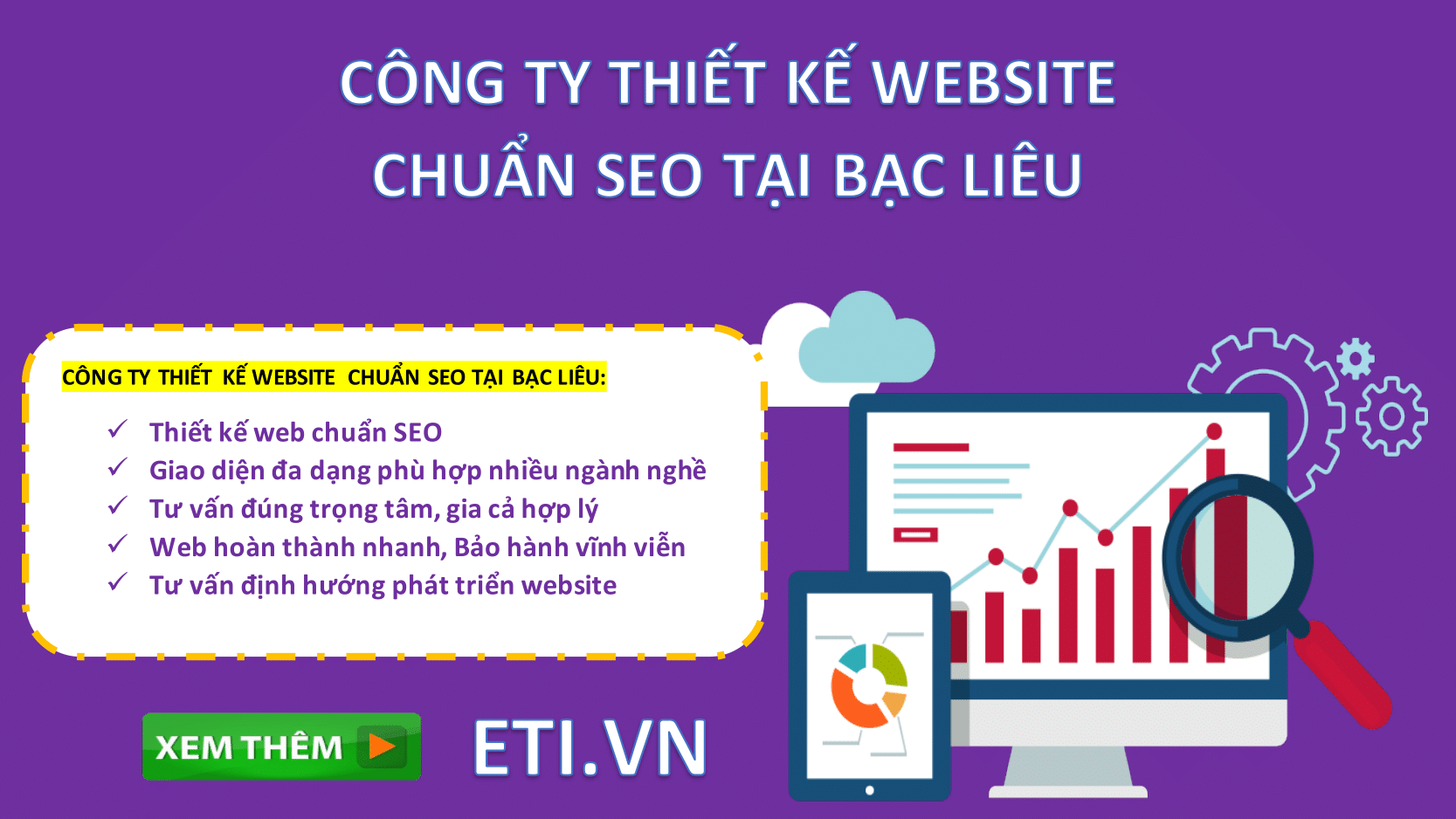 Công ty thiết kế website chuẩn Seo tại Bạc Liêu