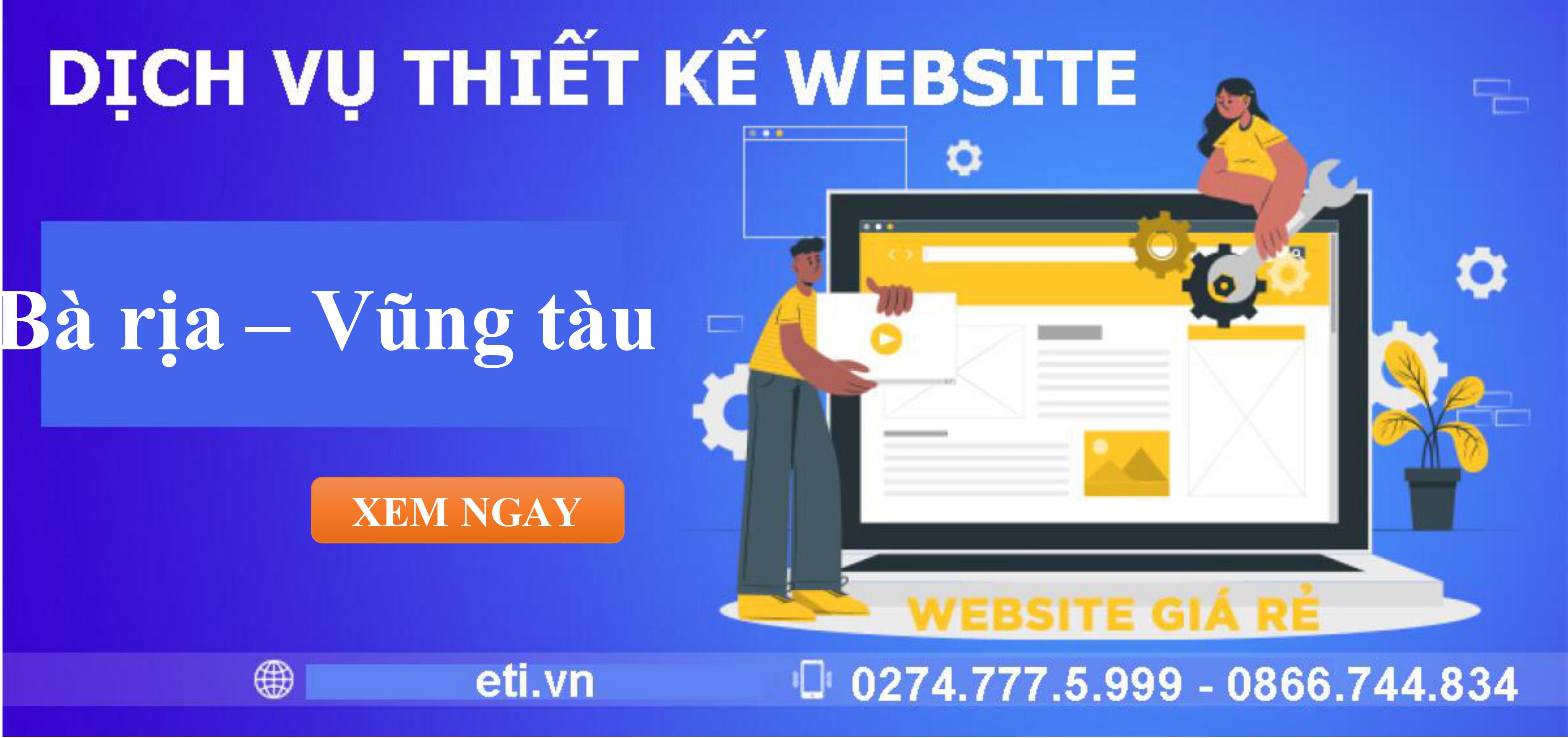 Dịch vụ Thiết kế website tại Bà Rịa - Vũng Tàu