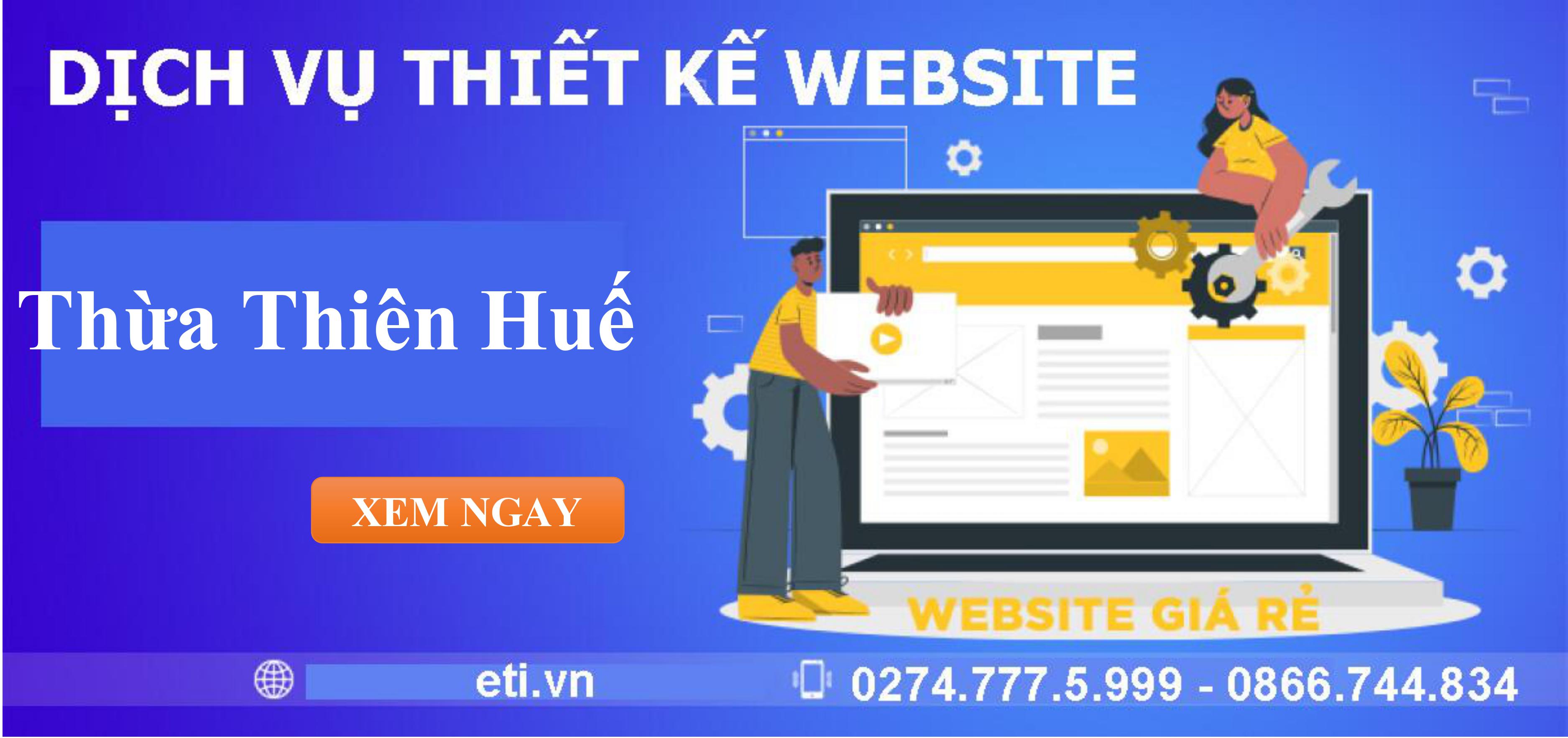 Dịch vụ Thiết kế website tại Thừa Thiên Huế