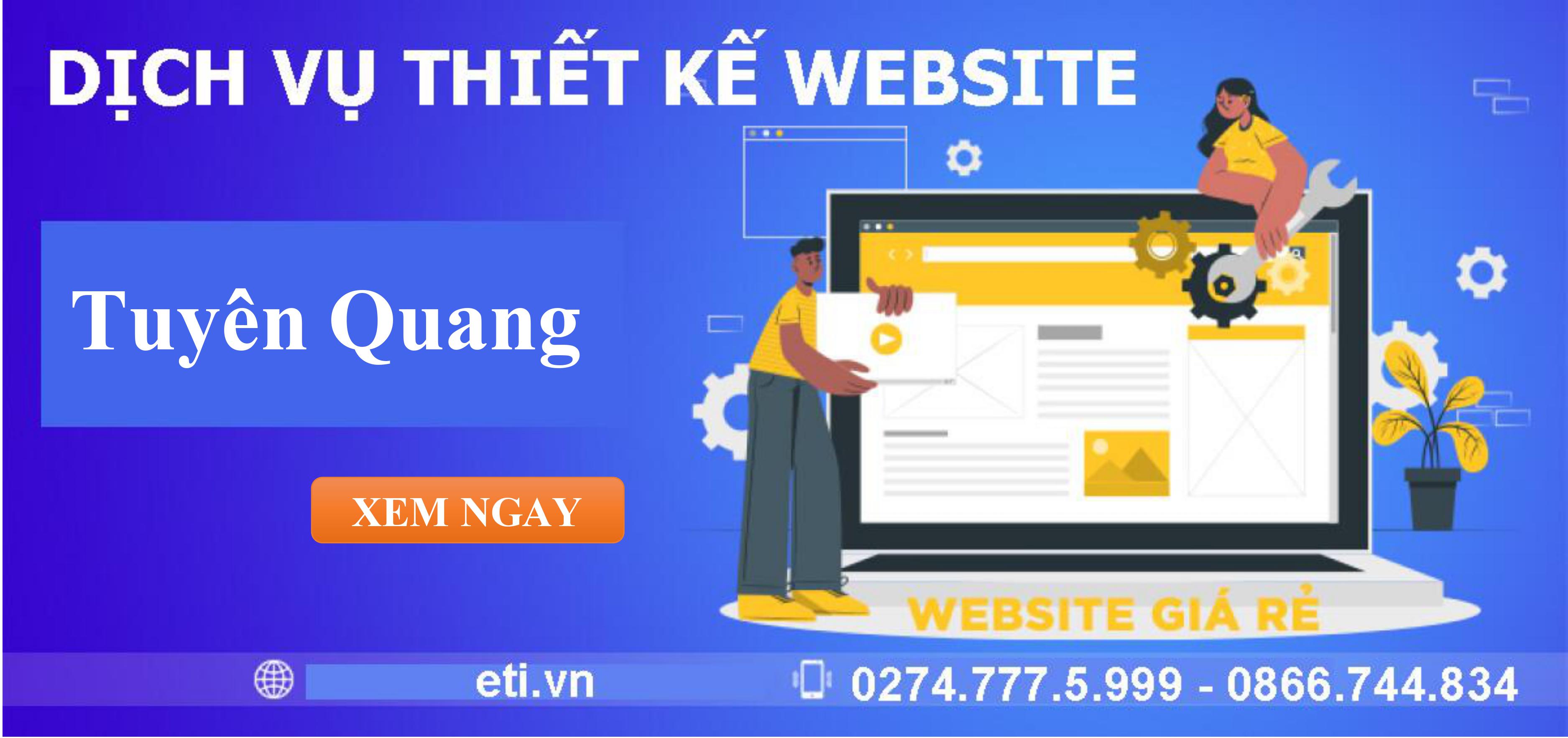 Dịch vụ Thiết kế website tại Tuyên Quang